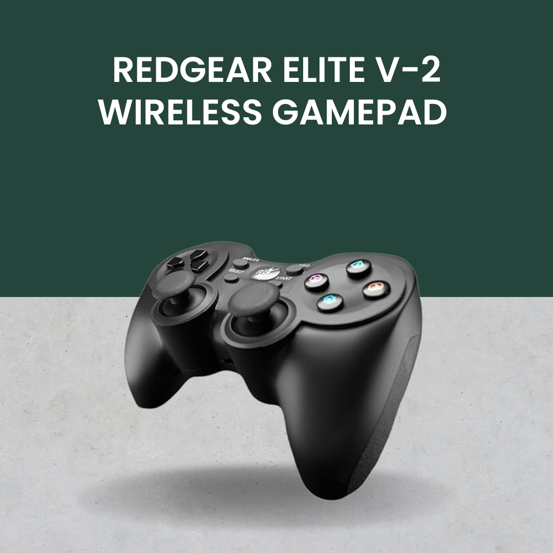 Redgear Elite V-2 Wireless Gamepad with 2.4GHz Wireless Technology, 2 ...